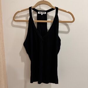 Joah Brown Black V-Neck Tank Top